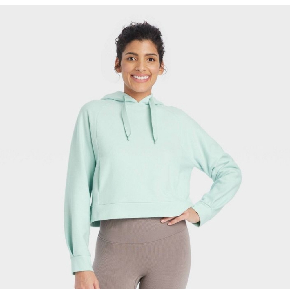 NWT All In Motion Women's Cozy Rib Hoodie - All In Motion™ Mint Green